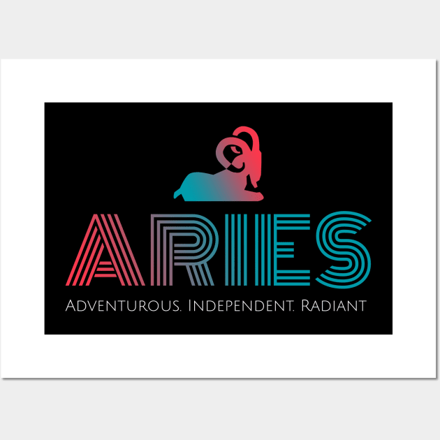 Aries adventurous independent radiant Wall Art by cypryanus